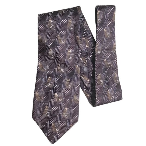 Ermenegildo Zenga Browns, Greens, Silver & Blue Tie - Picture 1 of 4